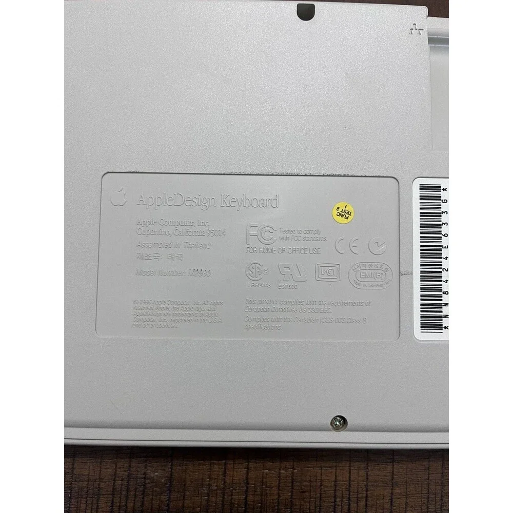 Retro Apple Keyboard M2980 ADB Mac Desktop Computer Accessory 90s